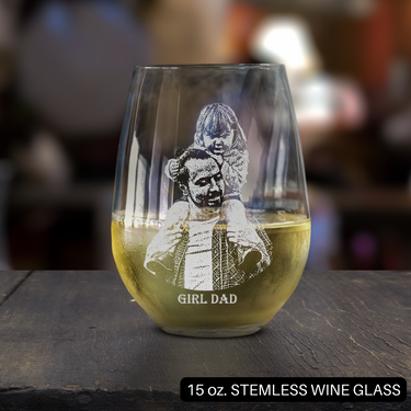 Personalized Picture Engraving on Glass | Dad Photo Gifts
